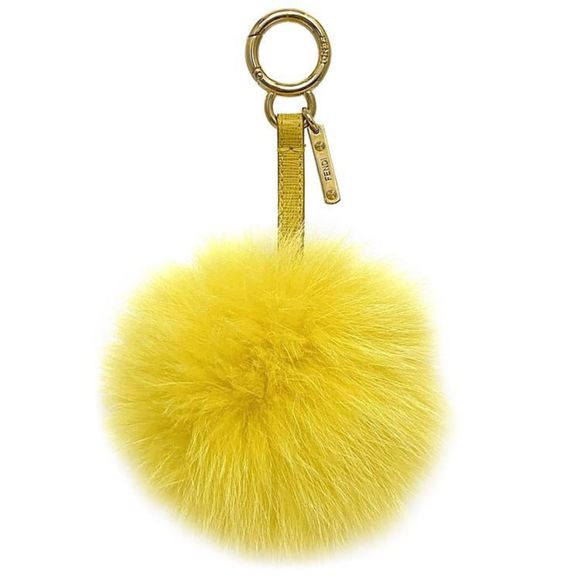 FENDI Accessories - Fendi Bag Charm ec-20971 Yellow Fur GP FENDI Key Ring Holder Men's Women's Ac...